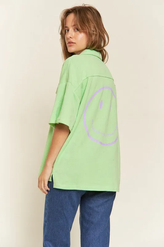 Plus Smiley Face Top