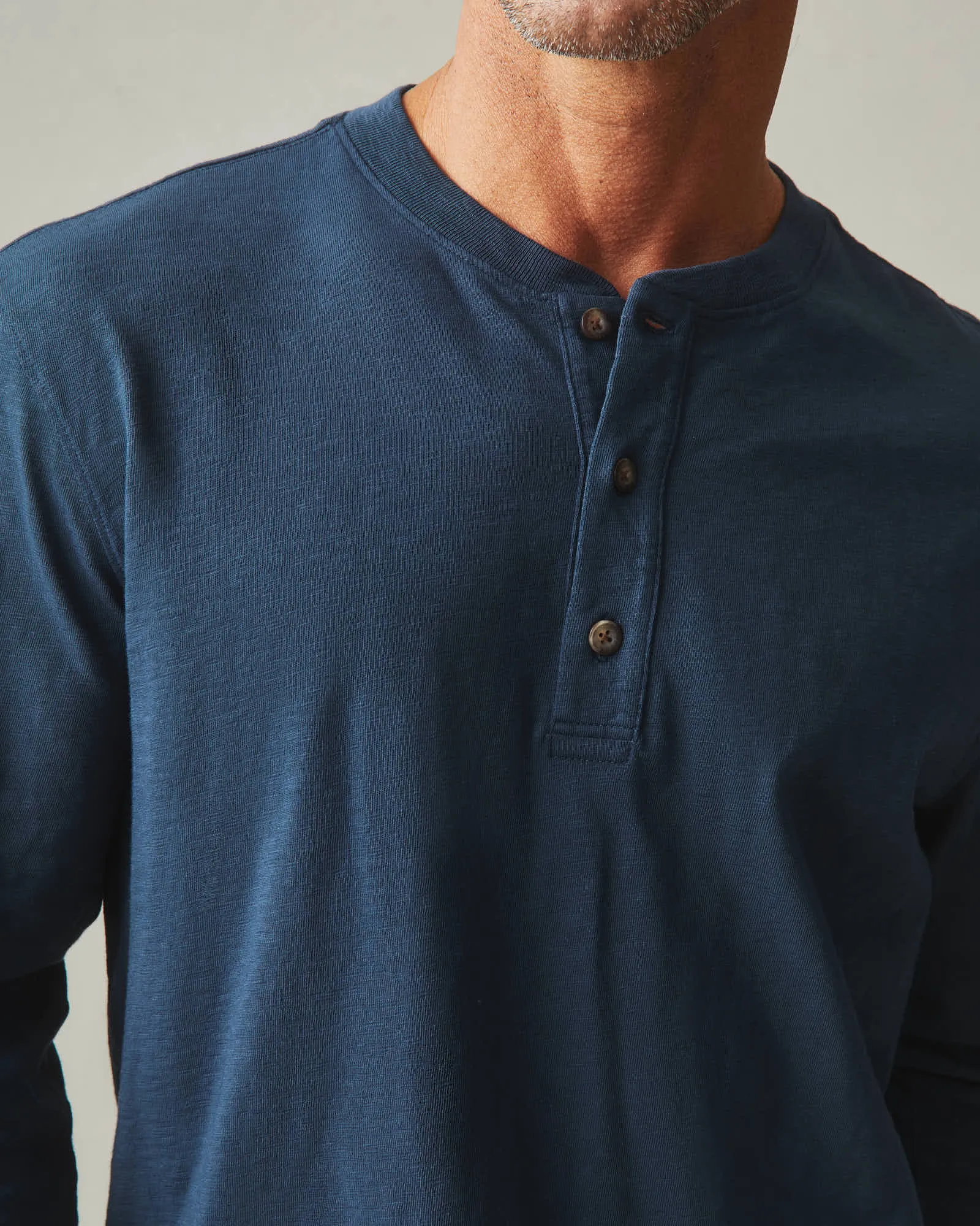 Premium Slub Henley Long Sleeve - Spellbound