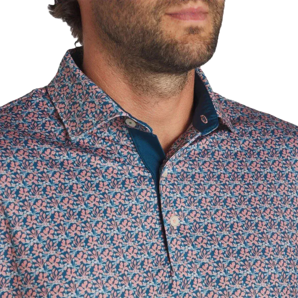 Puma MATTR Essex Golf Polo - Navy/Pink