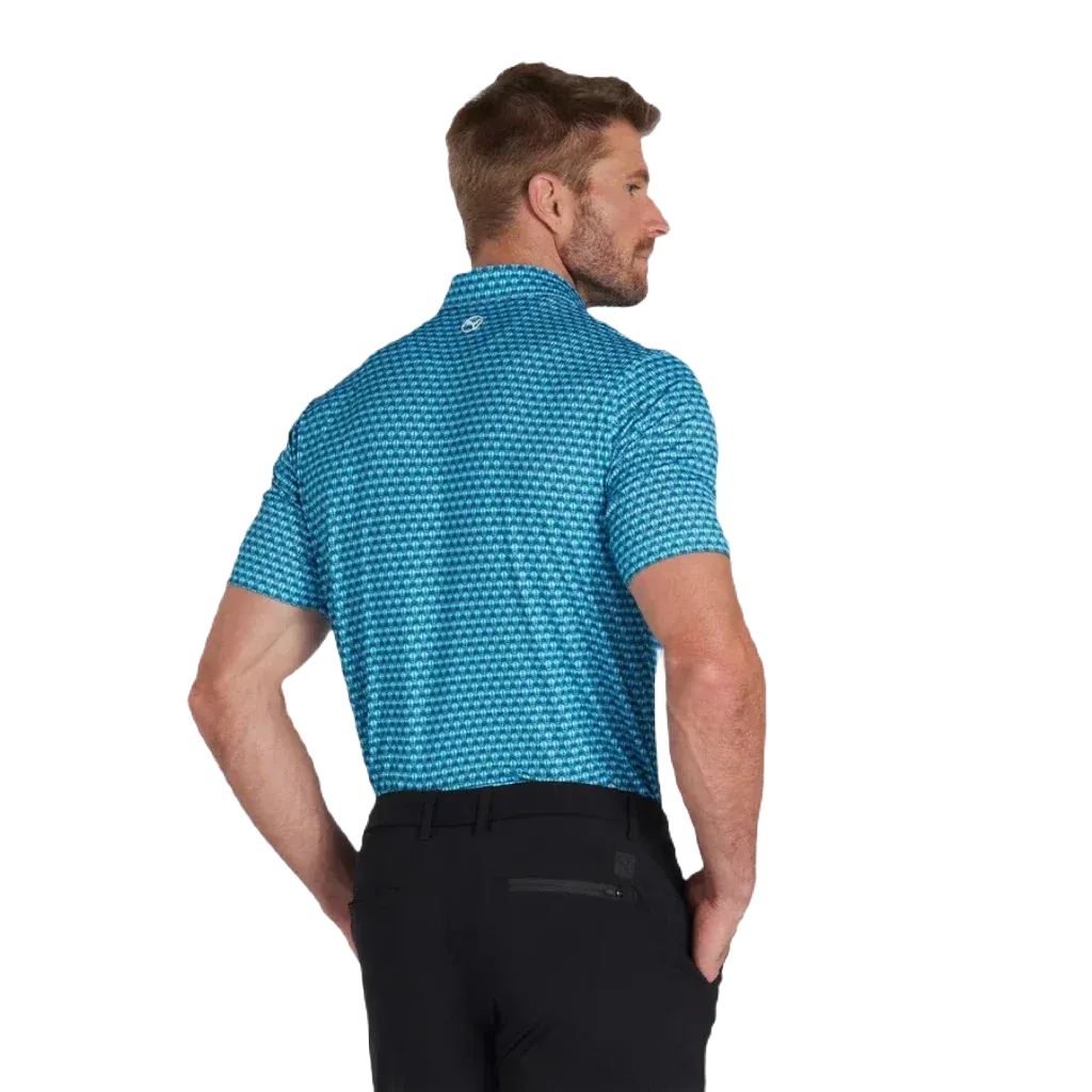 Puma MATTR Palm Deco Golf Polo - Blue