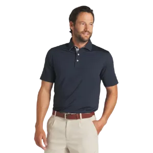 Pure AP Floral Trim Golf Polo - Navy