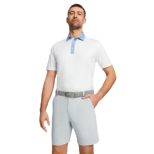 Pure Geo Golf Polo - White/Blue