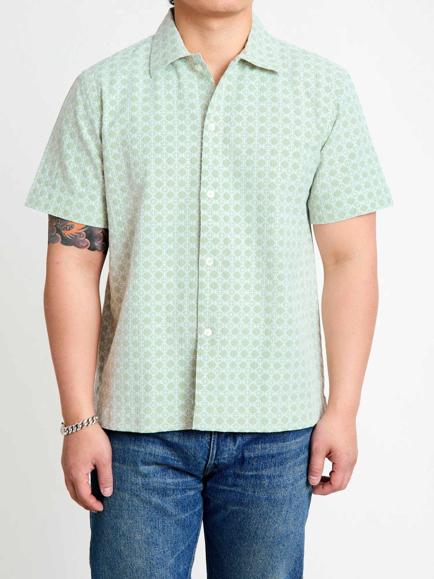 Resort Shirt in Seafoam Rattan