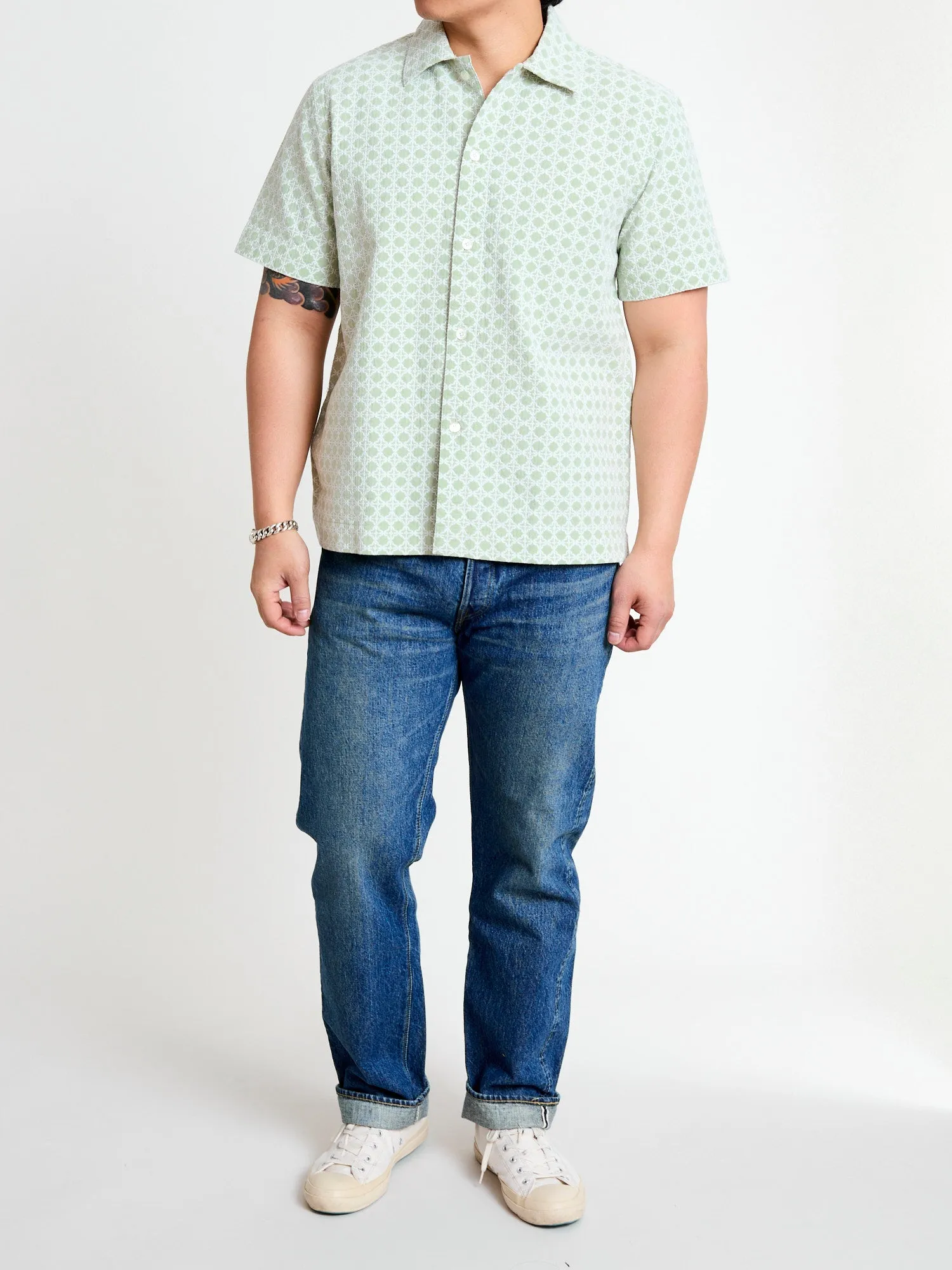 Resort Shirt in Seafoam Rattan