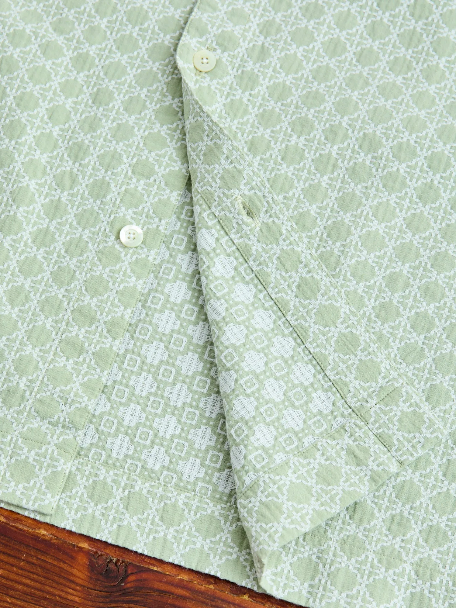 Resort Shirt in Seafoam Rattan