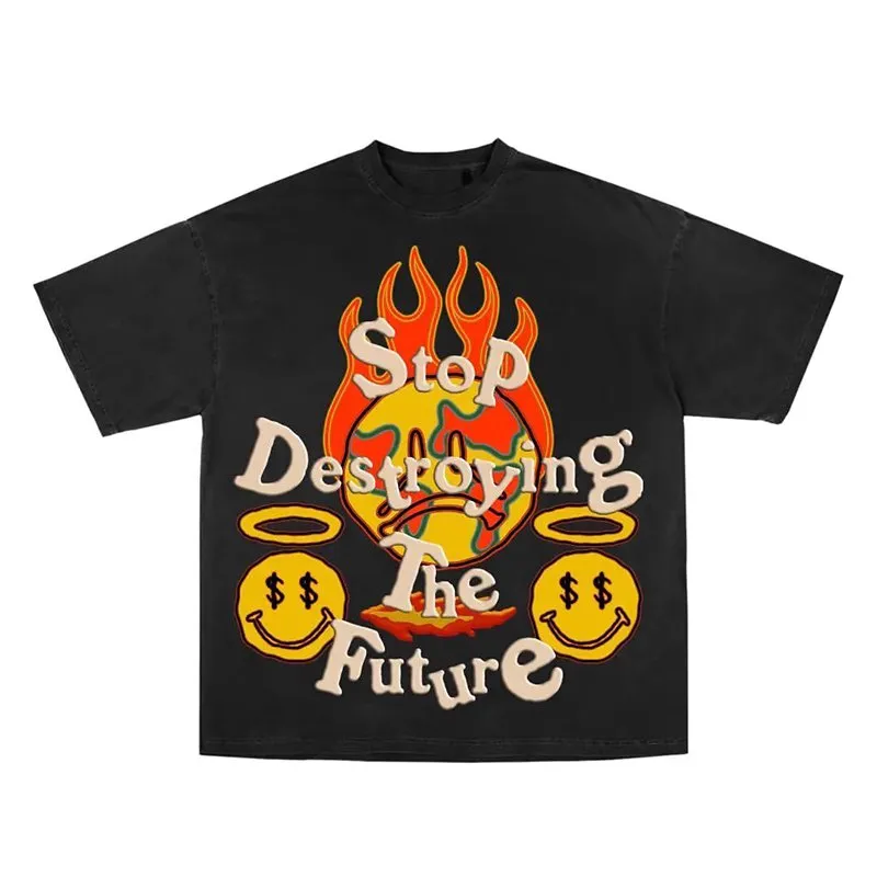 Retro 90s Aesthetic Colorful Print T-Shirt