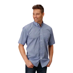 Roper Men's Thistle Foulard Blue Shirt