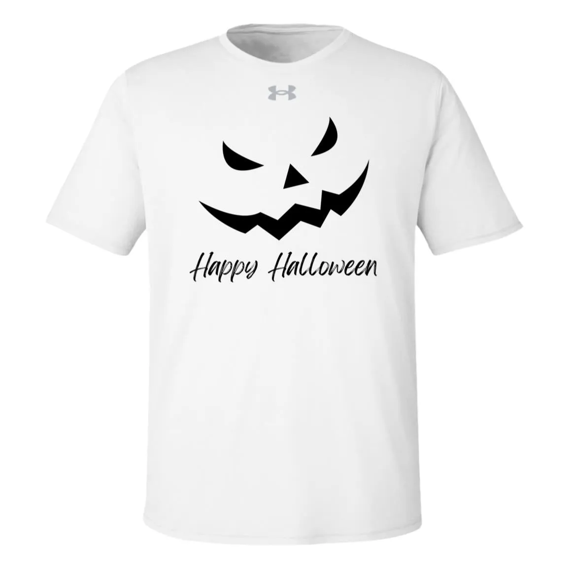 Scary Jack O Lantern Face -- Under Armour Team Tech Tee