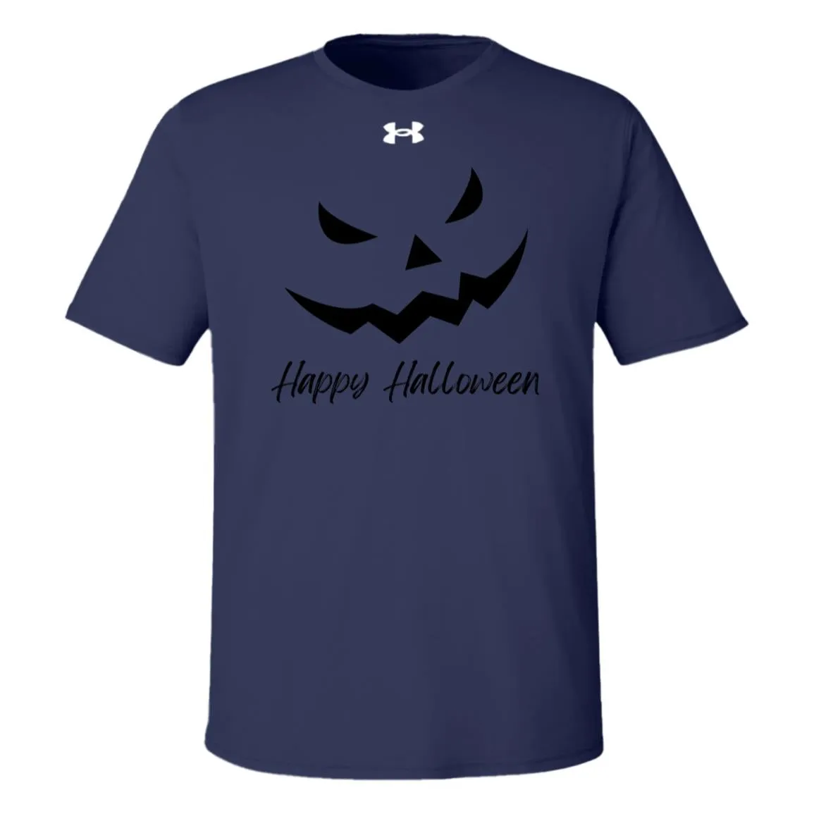Scary Jack O Lantern Face -- Under Armour Team Tech Tee