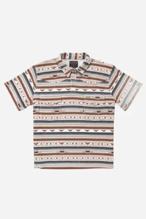 Sendero Provisions Cantina Terry Men's Polo in Gray Tan Southwest
