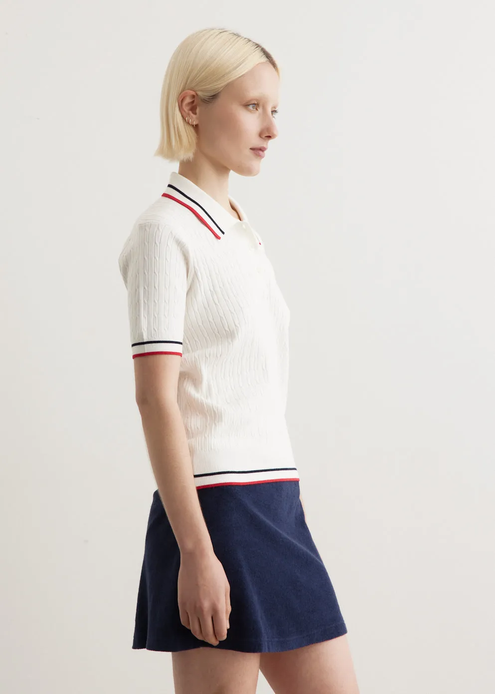 Serif Logo Mila Short-Sleeve Polo