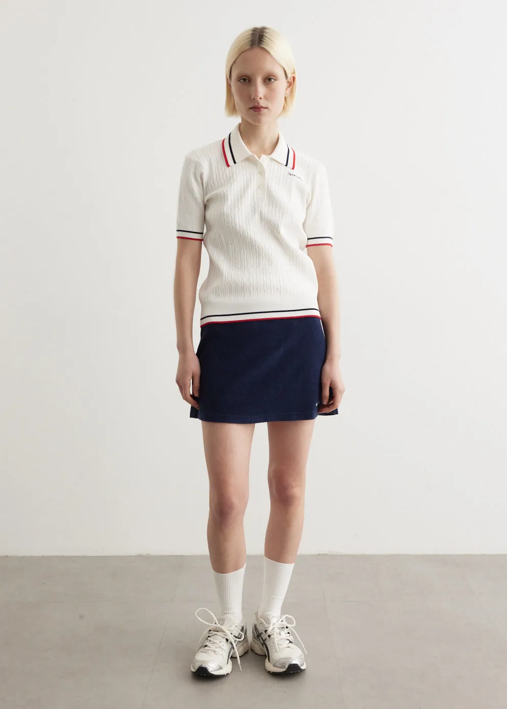 Serif Logo Mila Short-Sleeve Polo