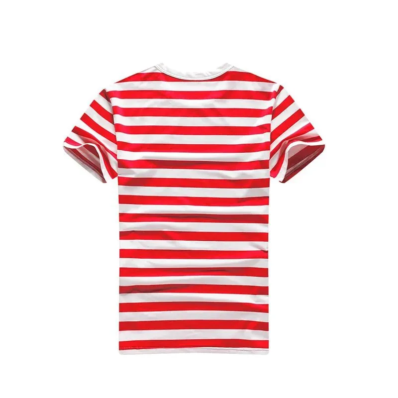 Short Sleeve T-Shirt Striped Tops Slim Look Couple Matching T-Shirt