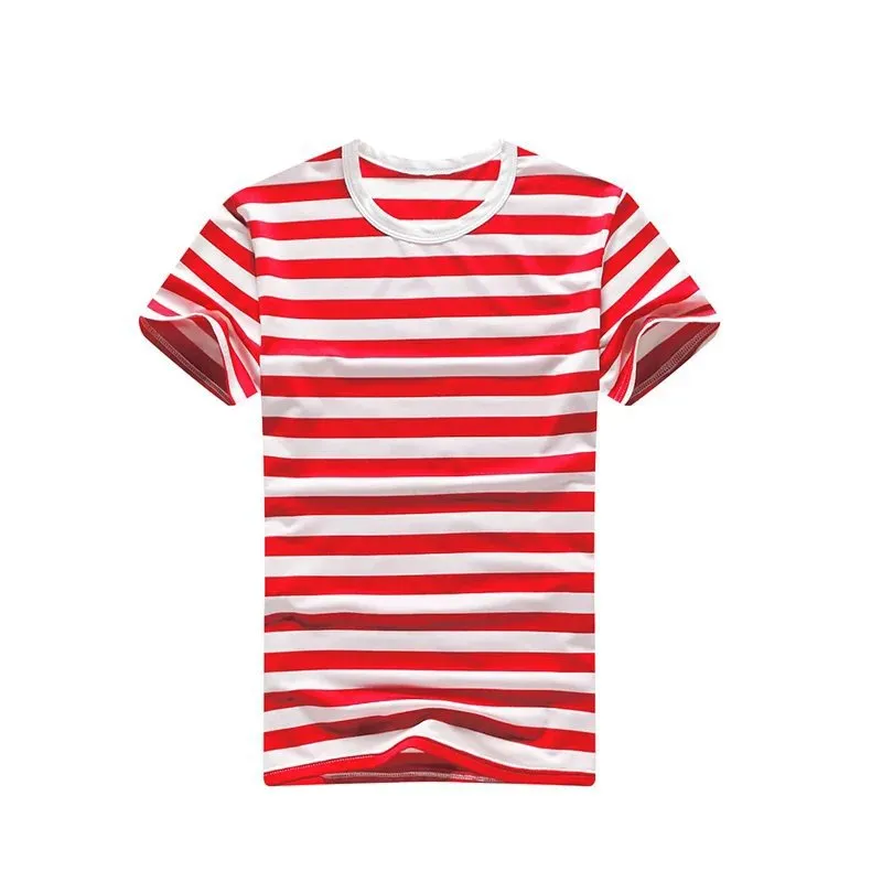 Short Sleeve T-Shirt Striped Tops Slim Look Couple Matching T-Shirt