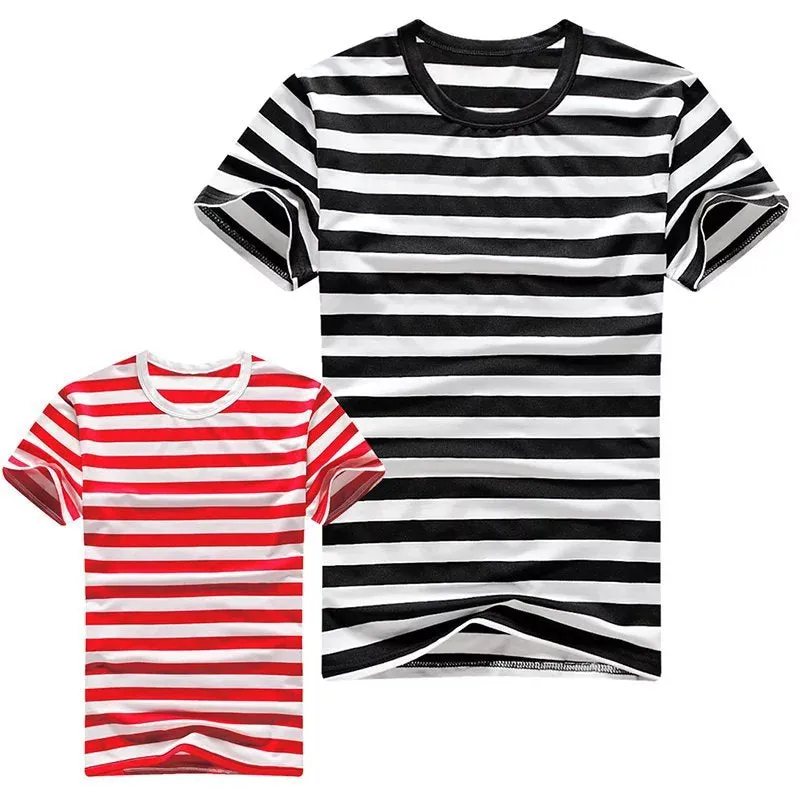 Short Sleeve T-Shirt Striped Tops Slim Look Couple Matching T-Shirt