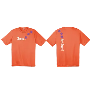 Sorry Not Sorry (Pickleballs Pink Purple Rainbow) | Men's Short Sleeve Athletic Shirt | 100% Polyester
