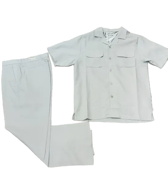 Stacy Adams 3510 Short Sleeve Linen Set Gray