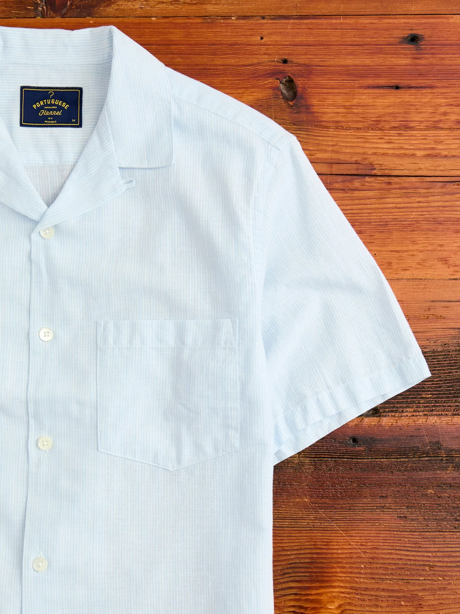 Summer Blend Button-Up Shirt in Sky