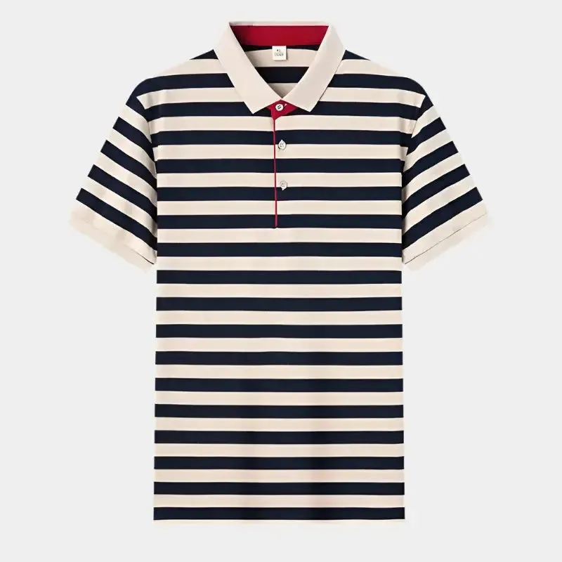 Summer Stripe Polo Shirt - Cross & Crown