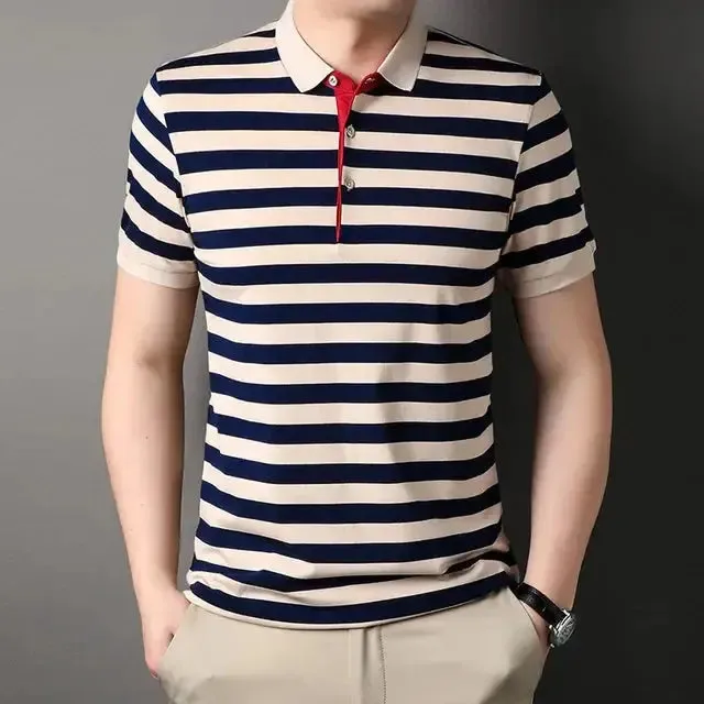 Summer Stripe Polo Shirt - Cross & Crown