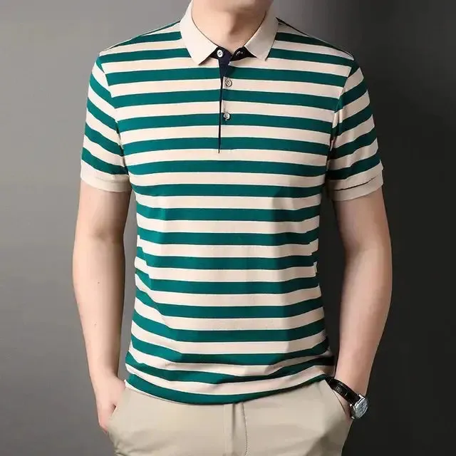 Summer Stripe Polo Shirt - Cross & Crown