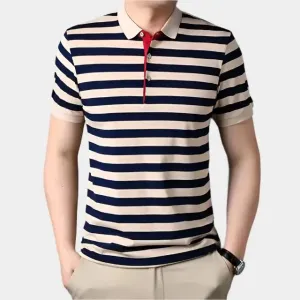 Summer Stripe Polo Shirt - Cross & Crown
