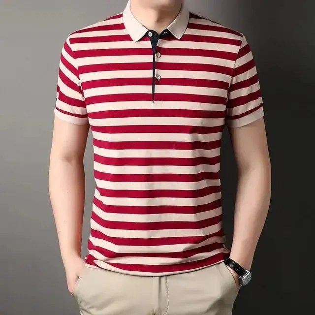 Summer Stripe Polo Shirt - Cross & Crown