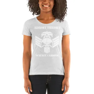 T-Shirt : Women's Short Sleeve - Science   Sadism (white ink)
