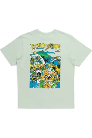 T&C Surf Designs Jon Scene Short Sleeve Tee Blue