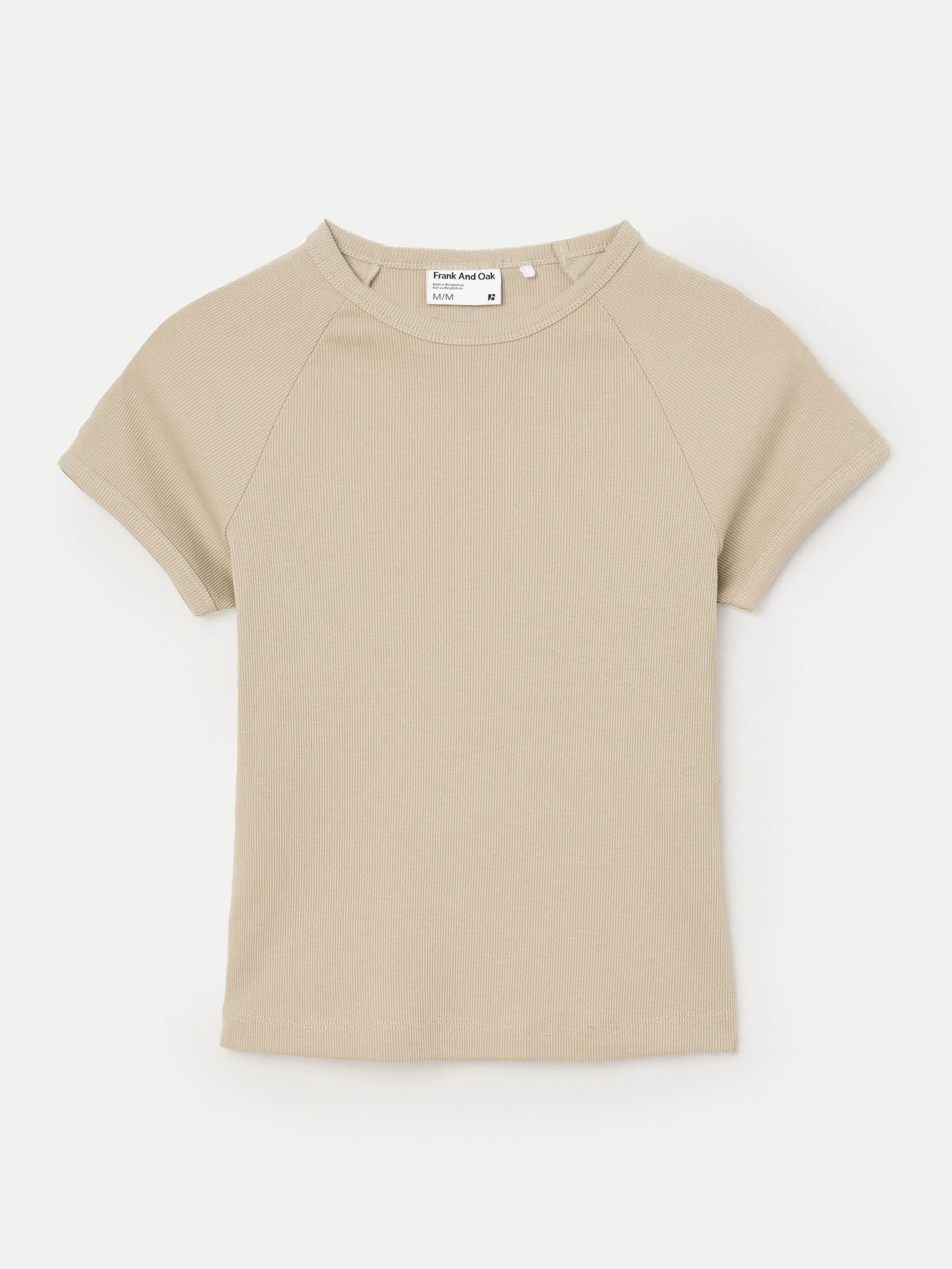 The Shrunken Cropped T-Shirt in Light Beige