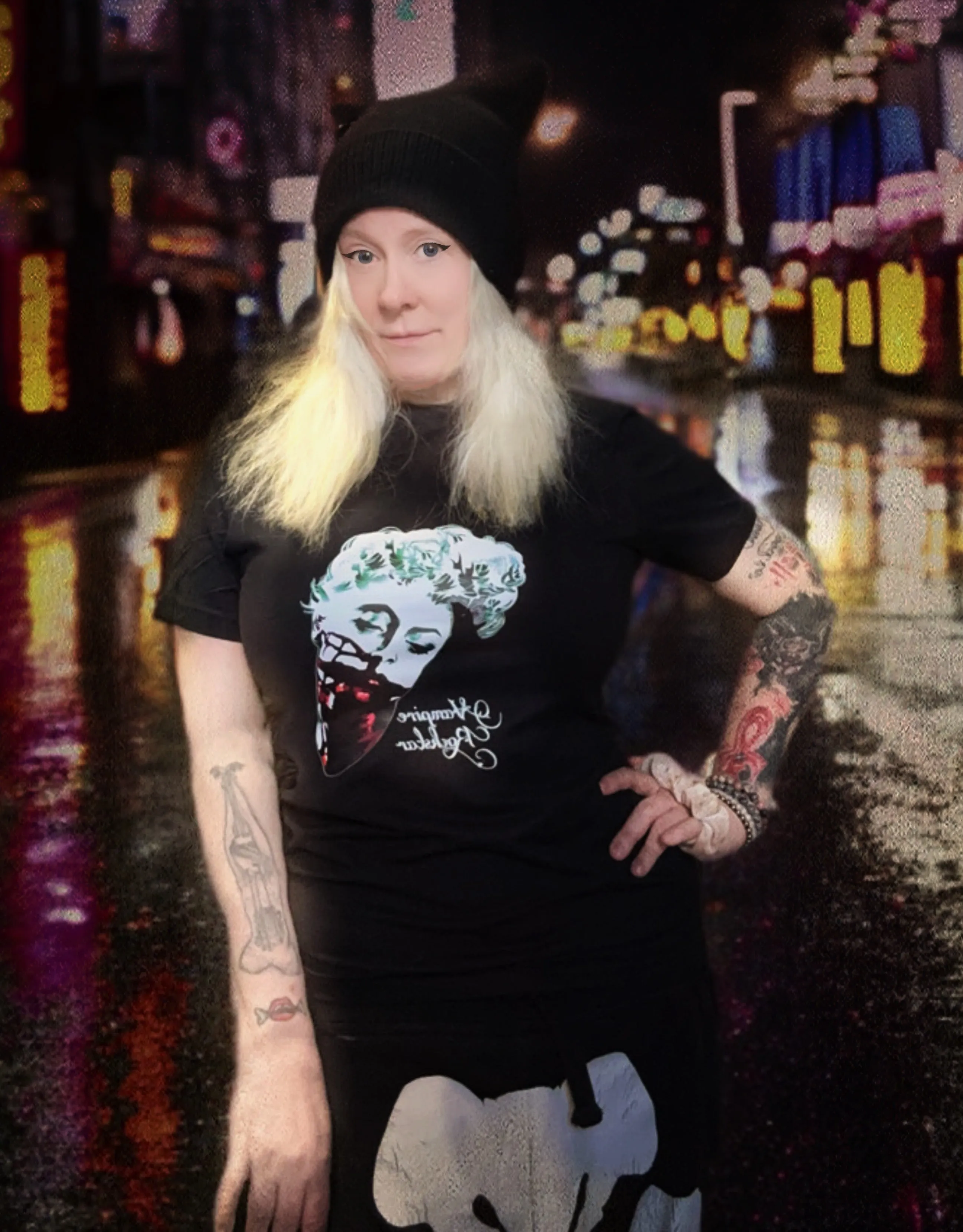 Vampire Rockstar "Bloody Love" Short Sleeve Women's T Shirt