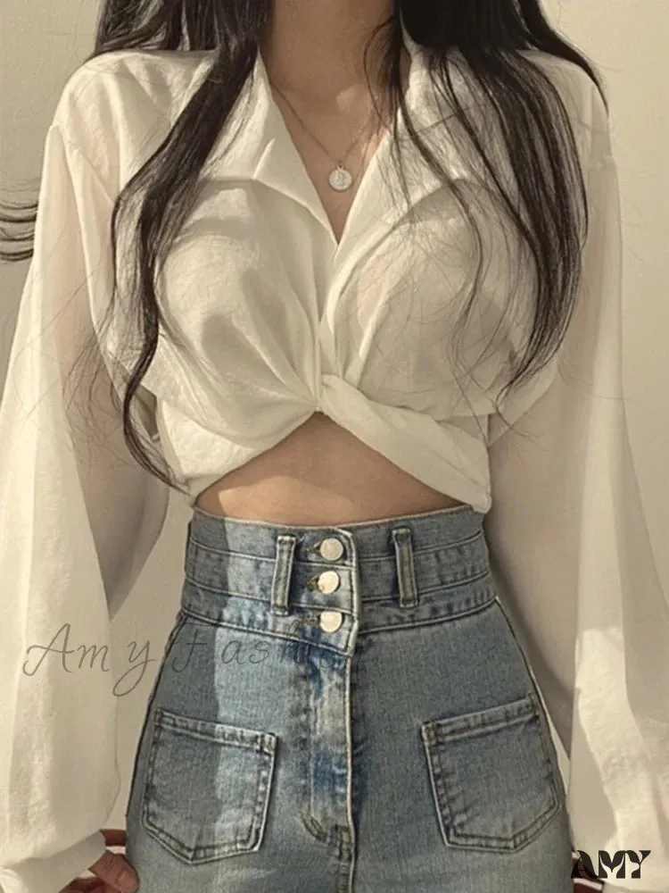 Vintage Streetwear Harajuku Sexy Women Blouse