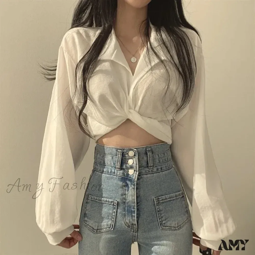 Vintage Streetwear Harajuku Sexy Women Blouse