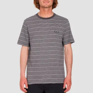 Volcom Static Stripe Crew T-Shirt Black