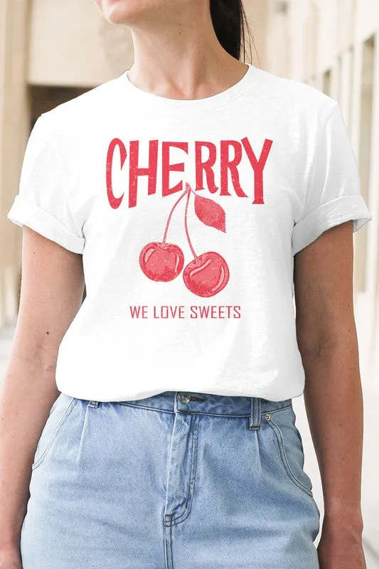We love Sweet Cherry Graphic Tee