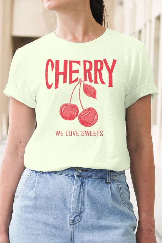 We love Sweet Cherry Graphic Tee