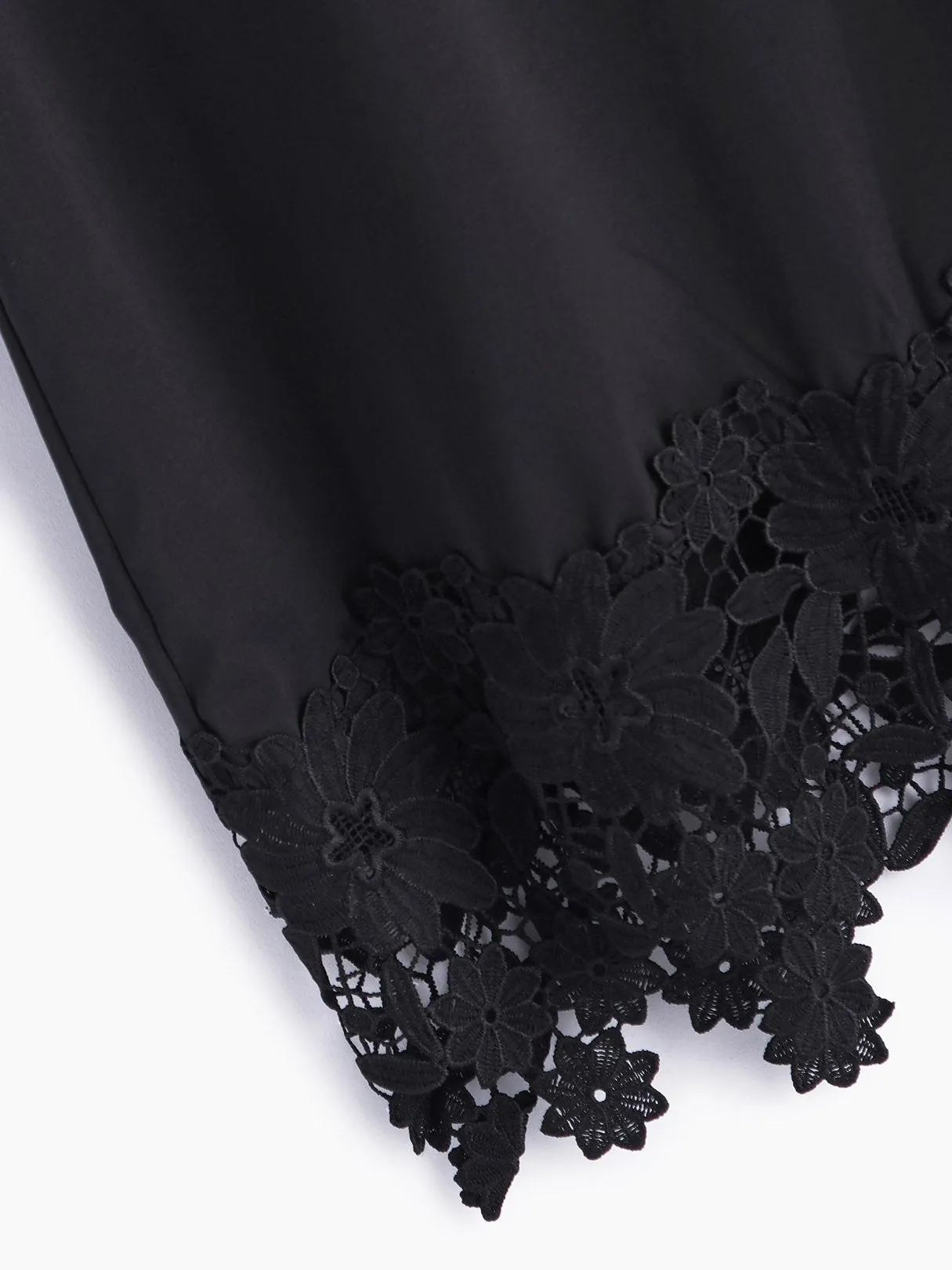 Wholesale Round Neck Lace Short Sleeve Tee