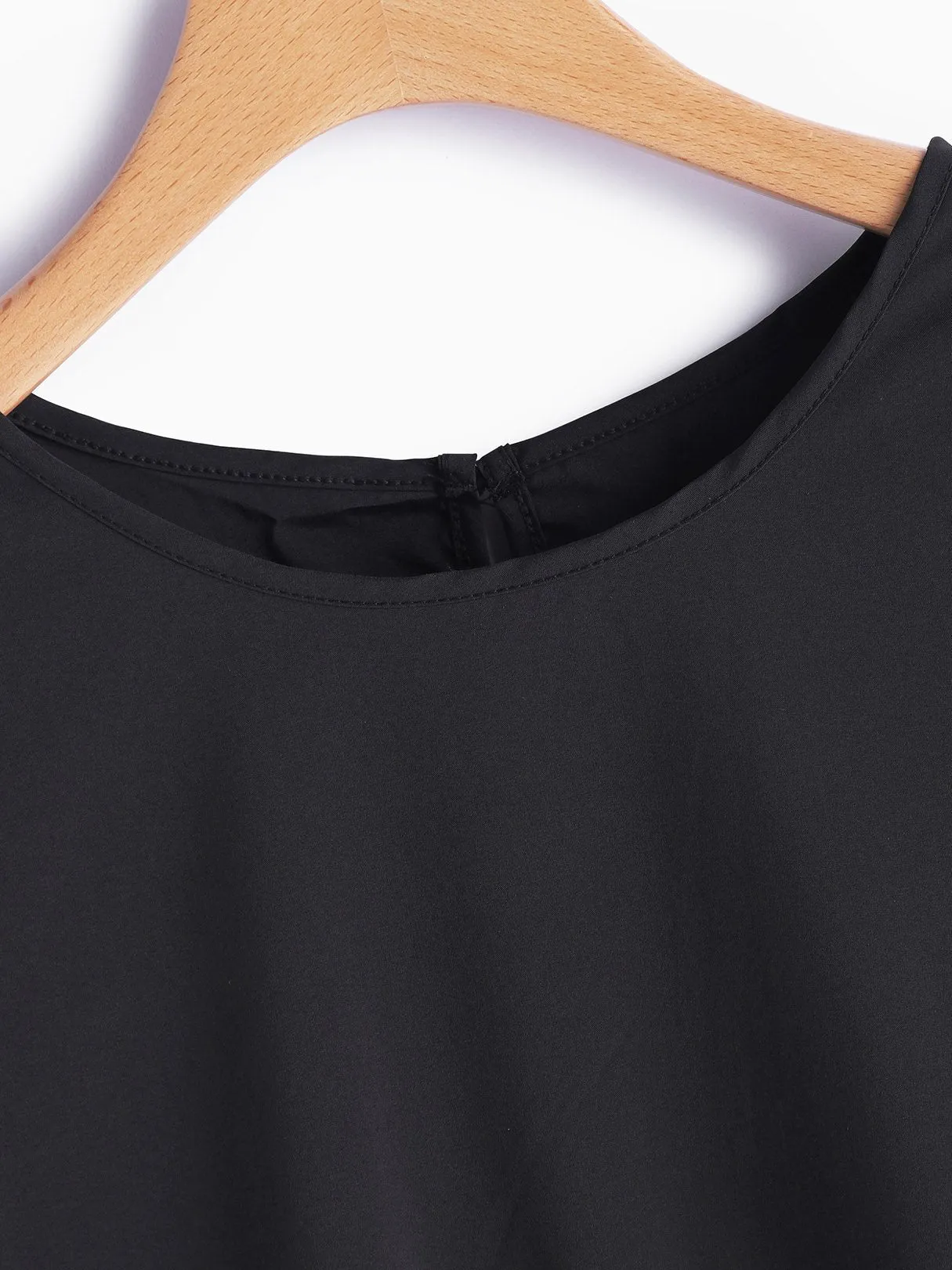 Wholesale Round Neck Lace Short Sleeve Tee