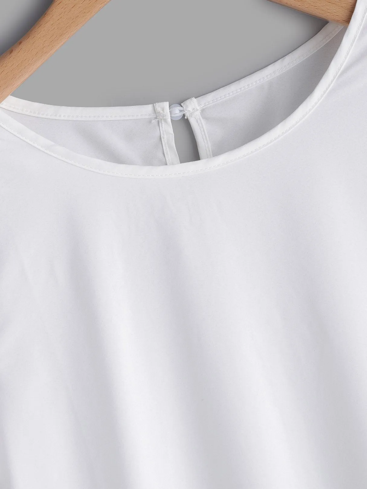 Wholesale Round Neck Lace Short Sleeve Tee