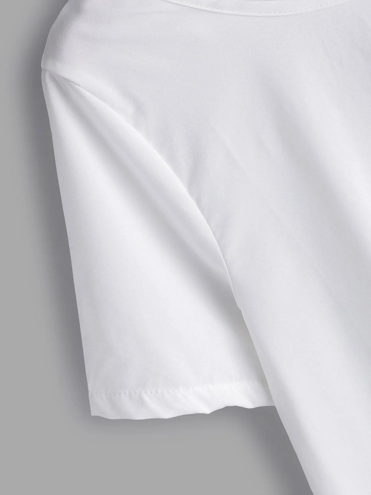 Wholesale Round Neck Lace Short Sleeve Tee