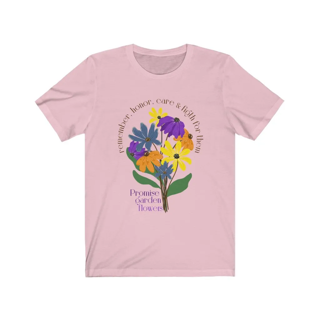 Woman Short Sleeve Tee - Promise Garden Flowers