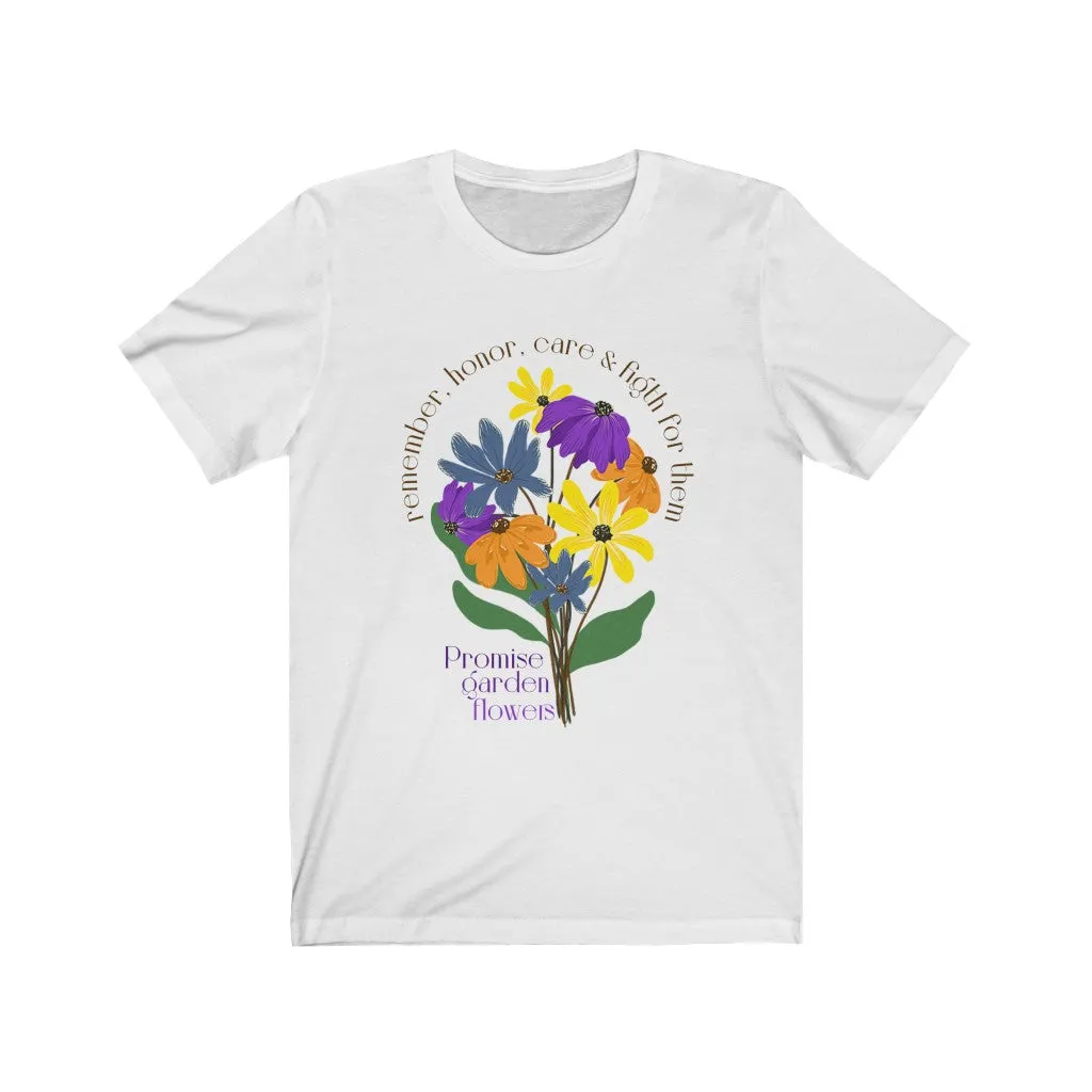 Woman Short Sleeve Tee - Promise Garden Flowers