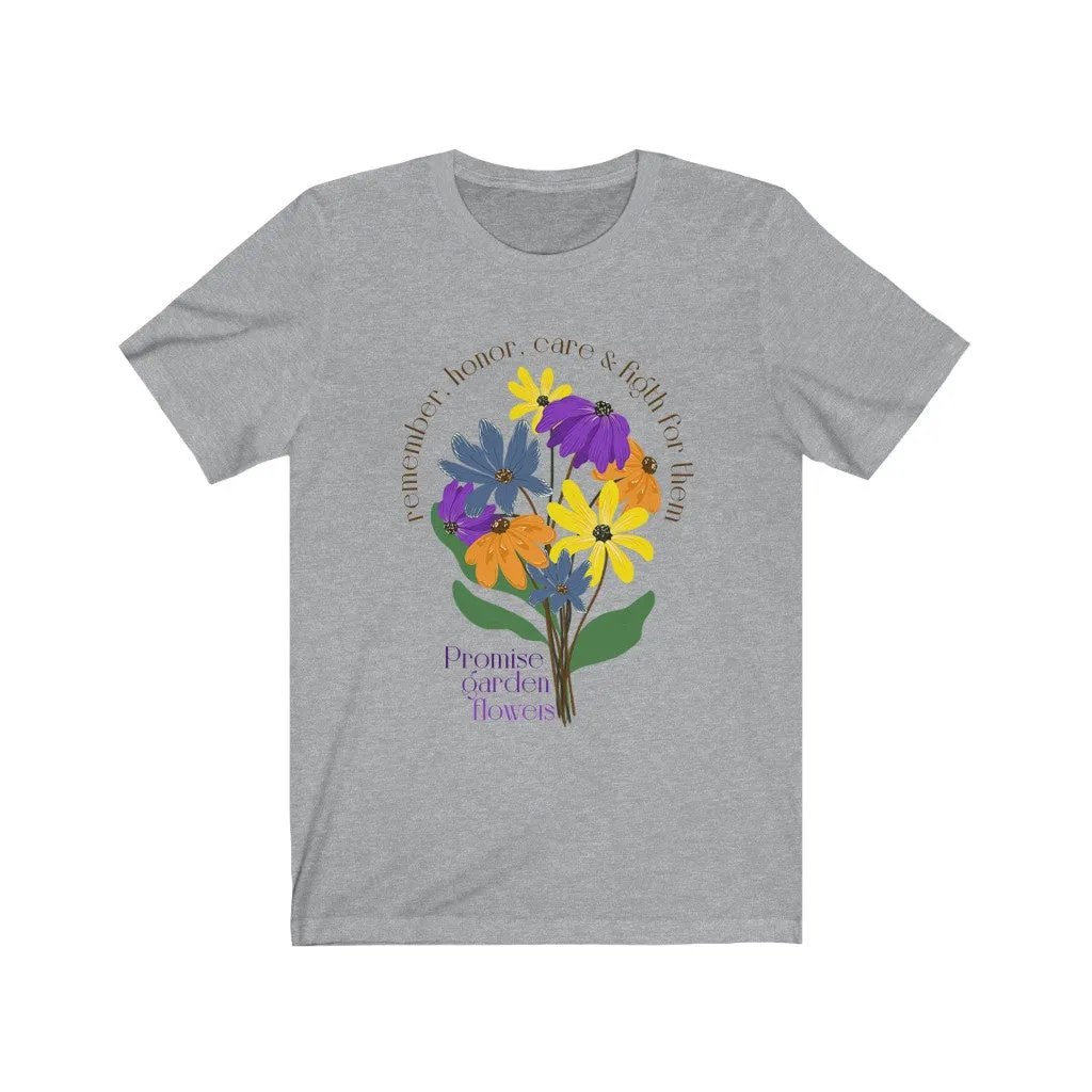 Woman Short Sleeve Tee - Promise Garden Flowers