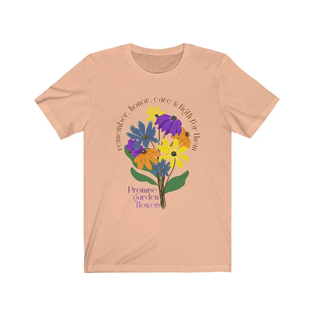 Woman Short Sleeve Tee - Promise Garden Flowers