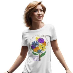 Woman Short Sleeve Tee - Promise Garden Flowers
