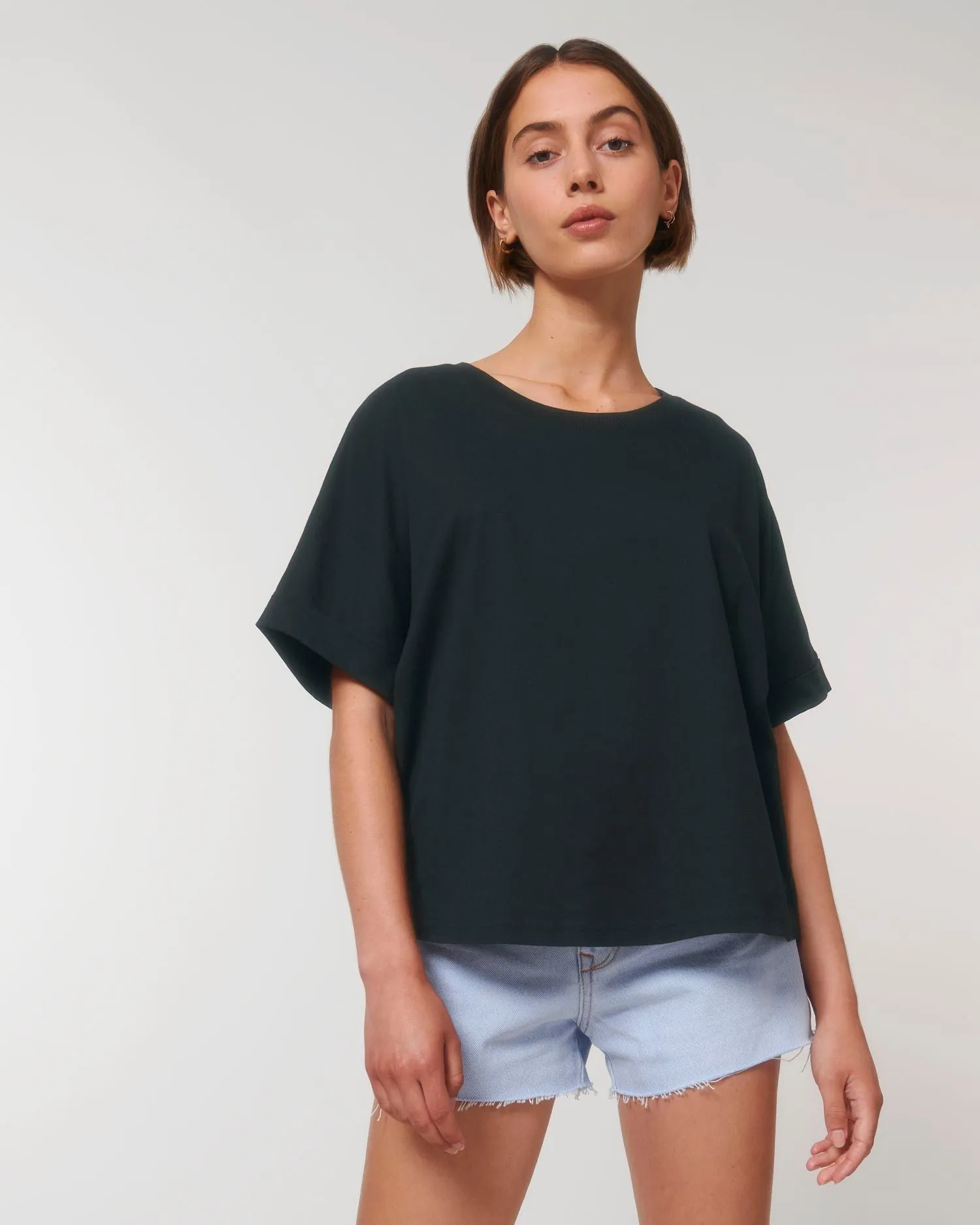 Women's Oversized Rolled Sleeve T-shirt - 155 g/m² | Stella Collider T-shirt STTW089