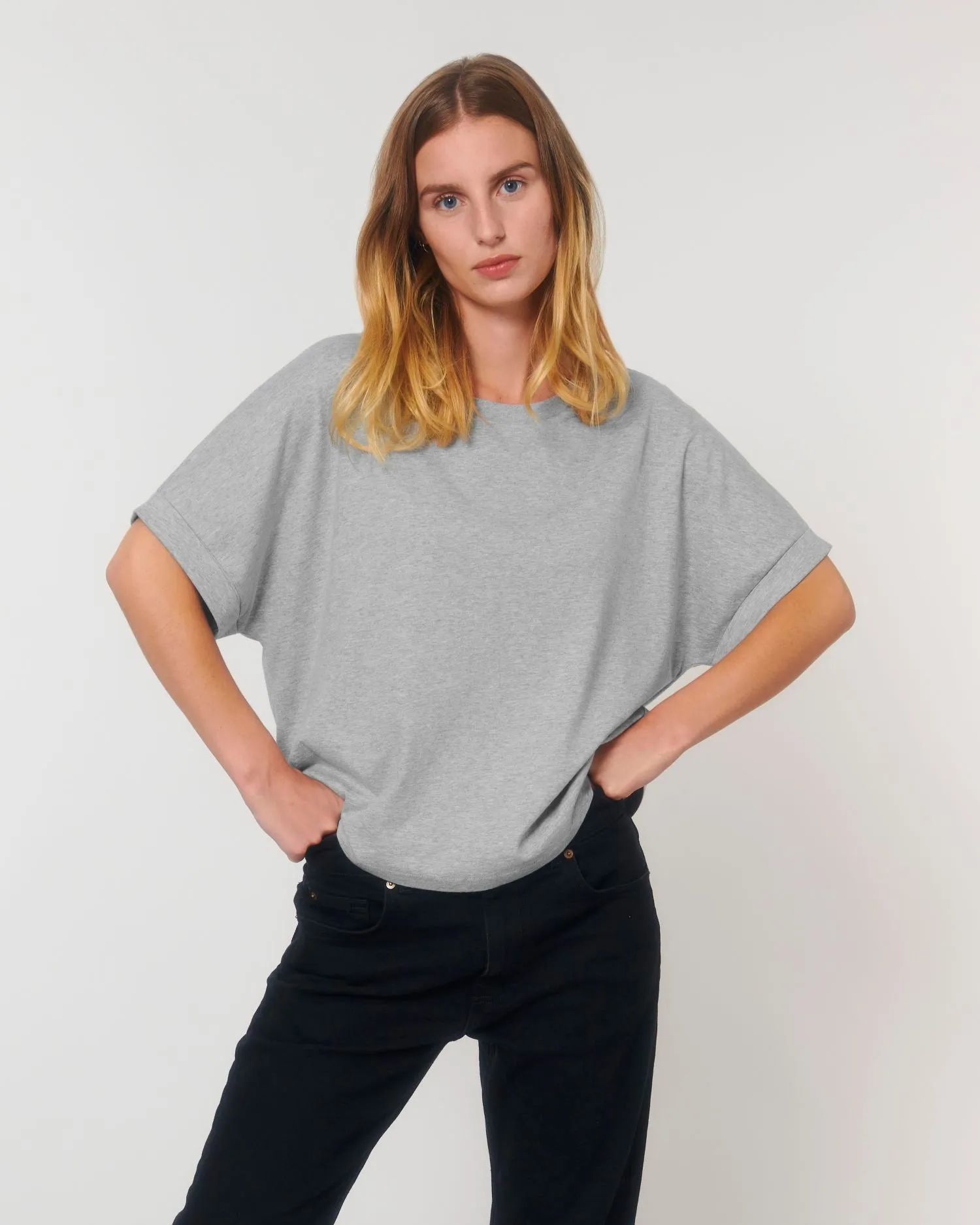 Women's Oversized Rolled Sleeve T-shirt - 155 g/m² | Stella Collider T-shirt STTW089