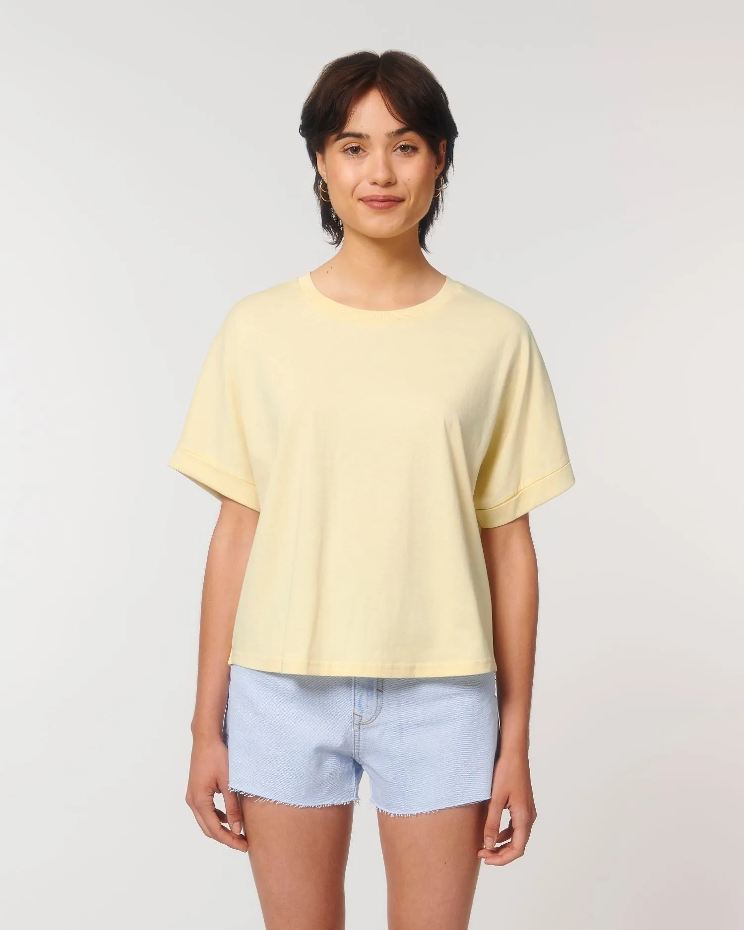 Women's Oversized Rolled Sleeve T-shirt - 155 g/m² | Stella Collider T-shirt STTW089