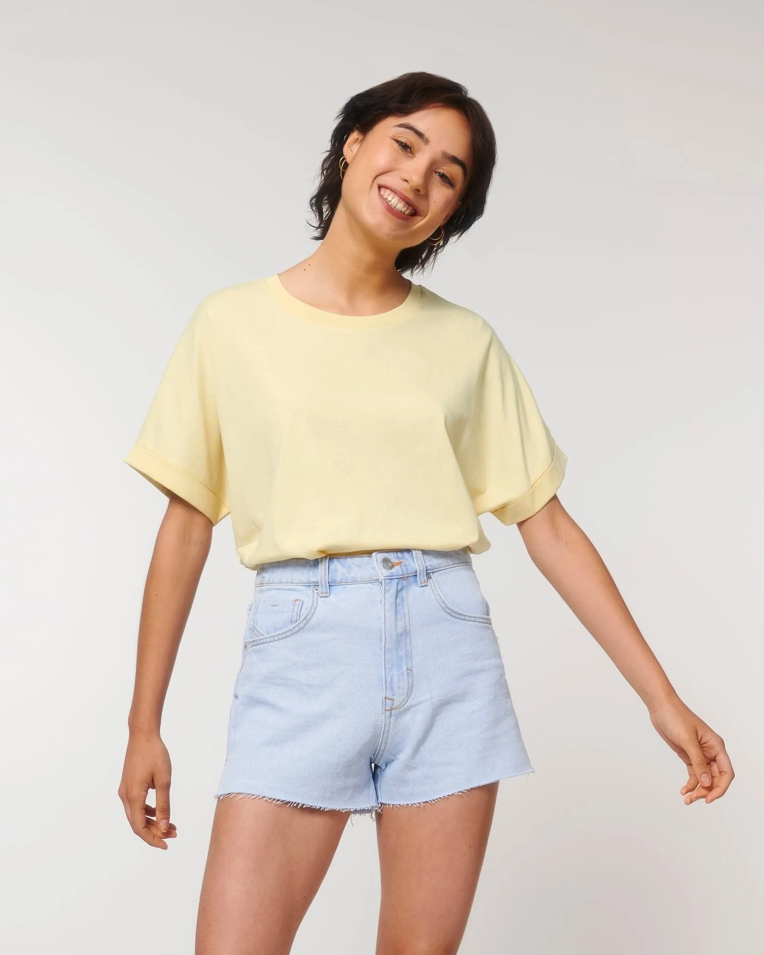 Women's Oversized Rolled Sleeve T-shirt - 155 g/m² | Stella Collider T-shirt STTW089