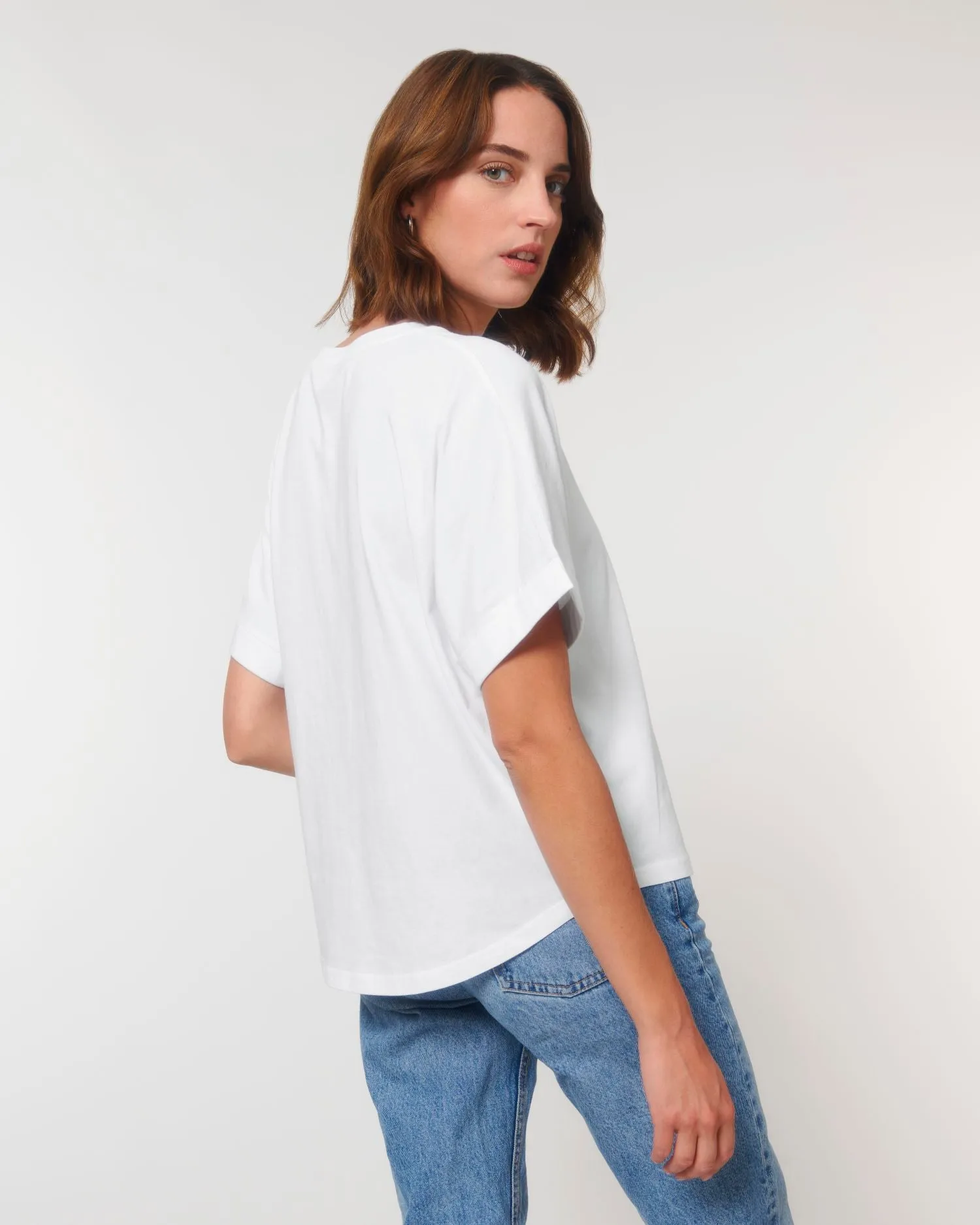 Women's Oversized Rolled Sleeve T-shirt - 155 g/m² | Stella Collider T-shirt STTW089